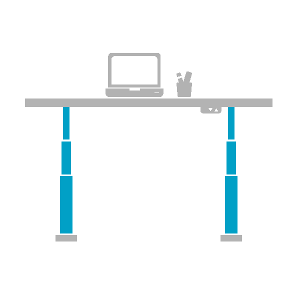 Icon höhenverstellbarer Schreibtisch