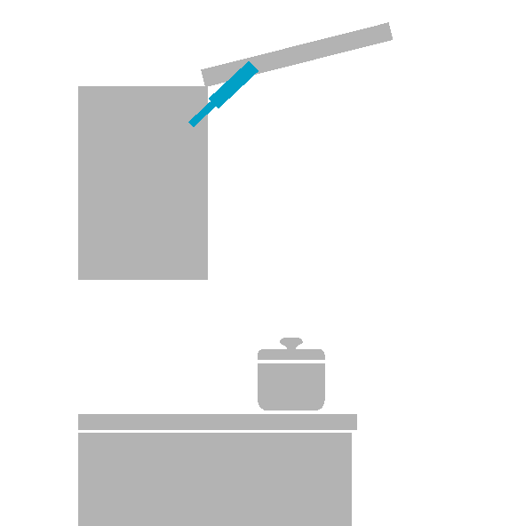 Bild: Küchenklappe mit Gasdruckfeder